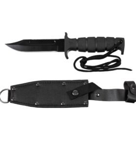 MFH nůž pilotní PILOT pouzdro - nylon/kůže ČERNÝ