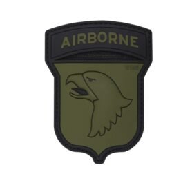 101INC nášivka 3D plastová AIRBORNE 101 ZELENÁ