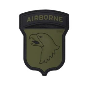 101INC nášivka 3D plastová AIRBORNE 101 ZELENÁ