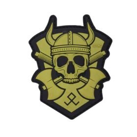 101INC nášivka 3D plastová VIKING WITH HATCHET velcro ZELENÁ