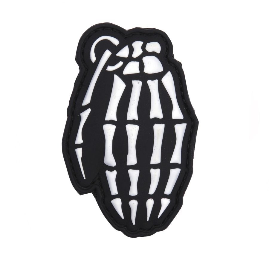 101INC nášivka 3D plastová kostěný GRANÁT