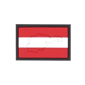 101INC nášivka 3D plastová RAKOUSKO s obrysem země velcro