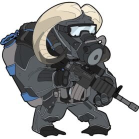 Task Force 2215 nášivka FROGMAN OX velcro