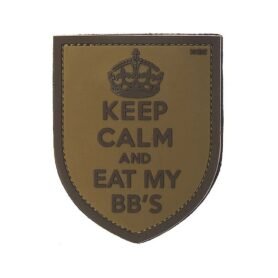 101INC nášivka 3D plastová KEEP CALM AND EAT MY BB´S