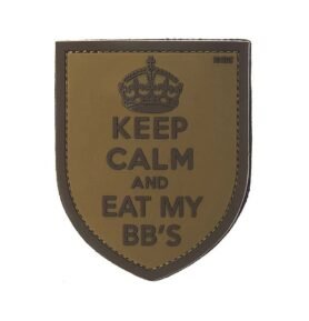 101INC nášivka 3D plastová KEEP CALM AND EAT MY BB´S