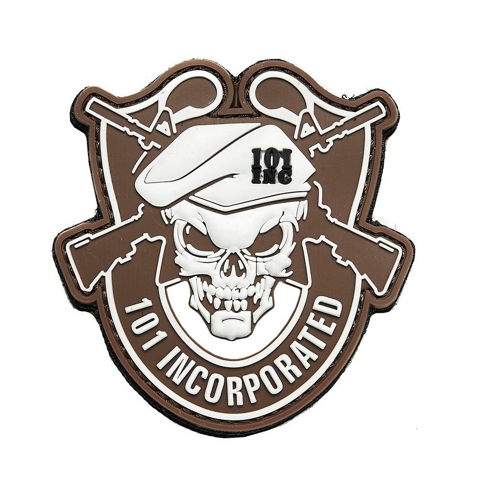 101INC nášivka 101 INCORPORATED velcro 3D plastová COYOTE