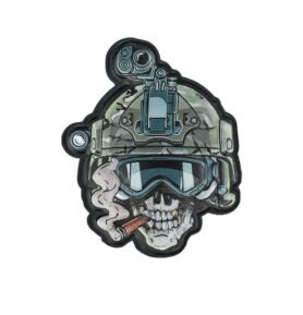 101INC nášivka 3D plastová LEBKA - OPERATOR velcro
