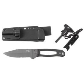 FOX Outdoor nůž s pevnou čepelí SCORPION G10 včetně pouzdra a křesadla