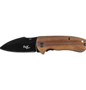 FOX Outdoor nůž zavírací COMPACT dřevěná střenka 6/15cm černěné hladké ostří