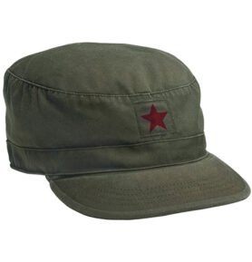 Čepice VINTAGE FATIGUE RED STAR ZELENÁ vel. L