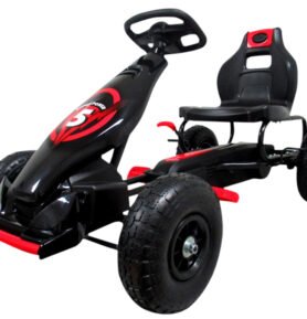 Dětská šlapací motokára Monster BLACK