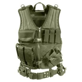 ROTHCO vesta taktická CROSS DRAW MOLLE ZELENÁ