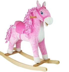 Houpací koník se zvuky růžový