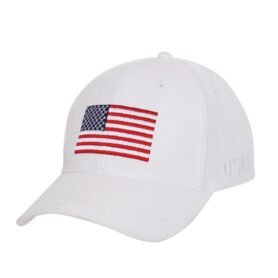 ROTHCO čepice baseball s barevnou US vlajkou BÍLÁ