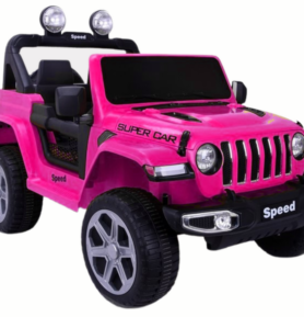 Elektrické autíčko Jeep Wrangler Rubicun lakované růžové