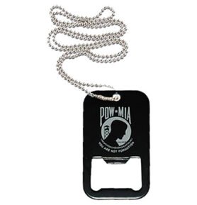 FOSTEX přívěšek na krk DOG TAG s otvírákem na lahve POW/MIA