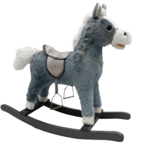 Houpací koník se zvuky šedý