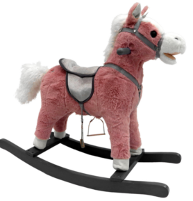 Houpací koník se zvuky růžovo - bílý