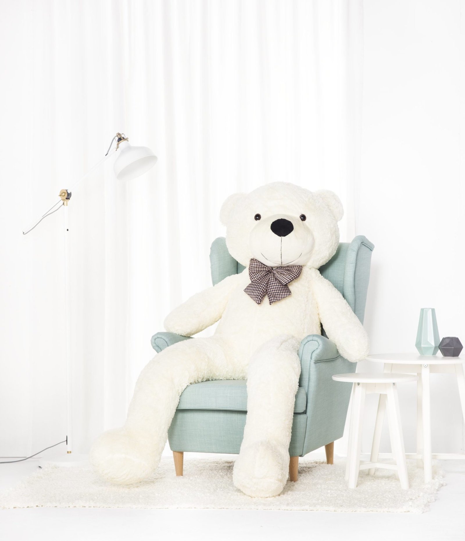 Velký plyšový medvěd Classico 250 cm bílý