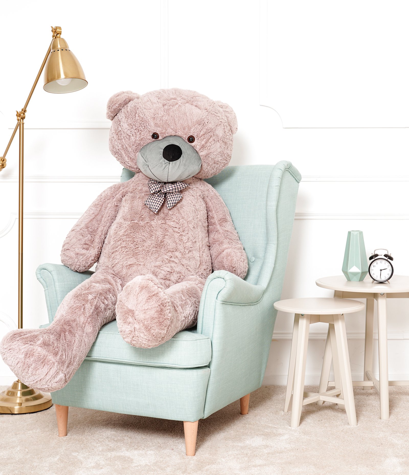 Velký plyšový medvěd Classico 160 cm šedý