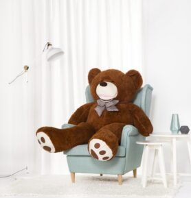 Plyšový medvěd GIGANT 160 cm tmavě hnědý