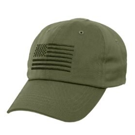ROTHCO čepice baseball TACTICAL OPERATOR vlajka US ZELENÁ