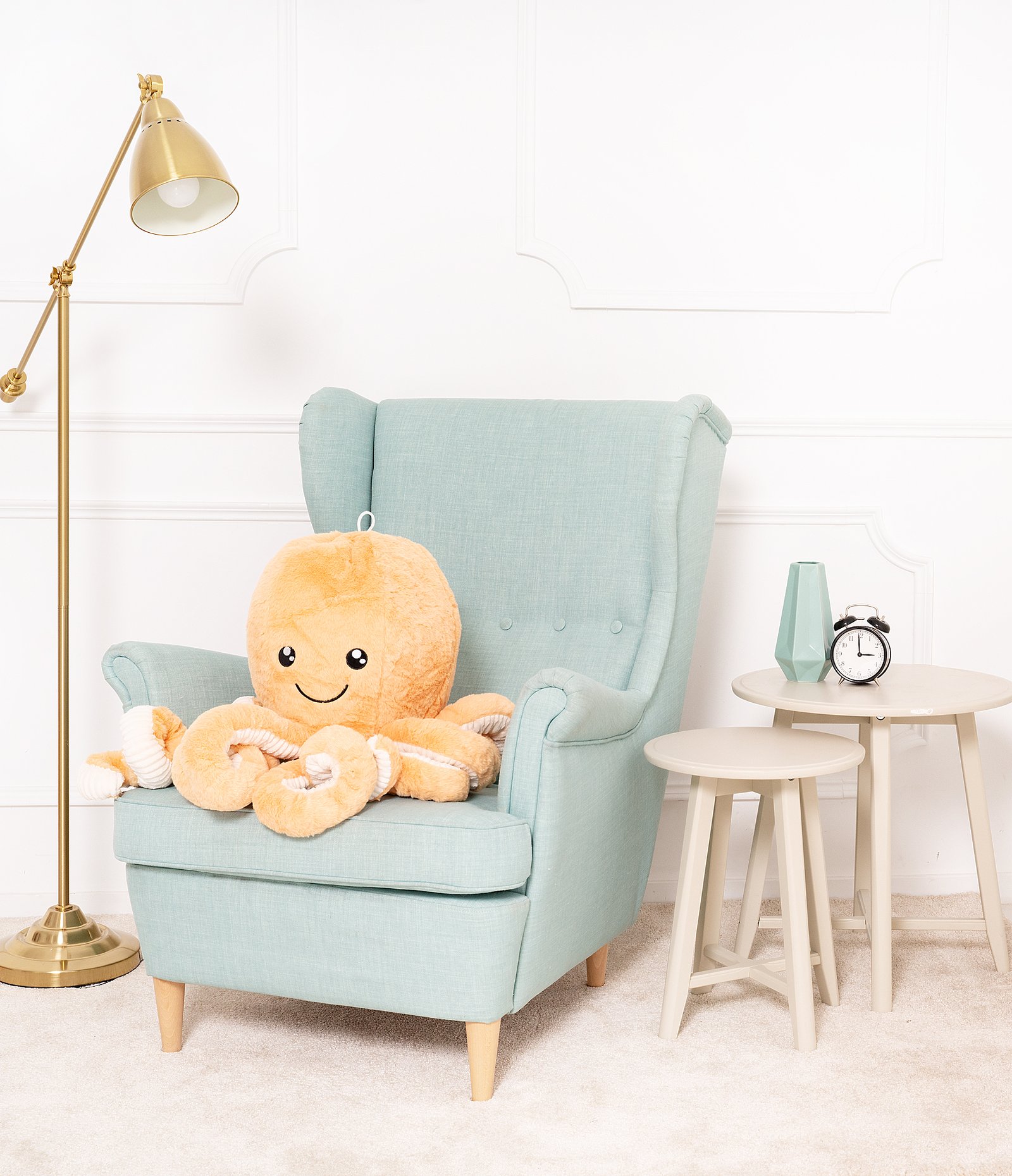 Plyšová chobotnička světle hnědá 80 cm