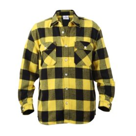 Košile dřevorubecká FLANNEL kostkovaná ŽLUTÁ vel. XXL