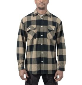 Košile dřevorubecká FLANNEL kostkovaná COYOTE BROWN vel. 3XL