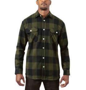Košile dřevorubecká FLANNEL kostkovaná OLIVE DRAB vel. 3XL