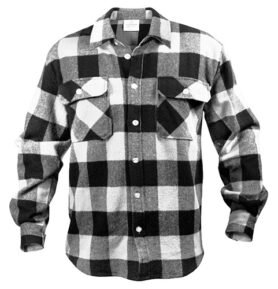 Košile dřevorubecká FLANNEL kostkovaná BÍLÁ vel. S