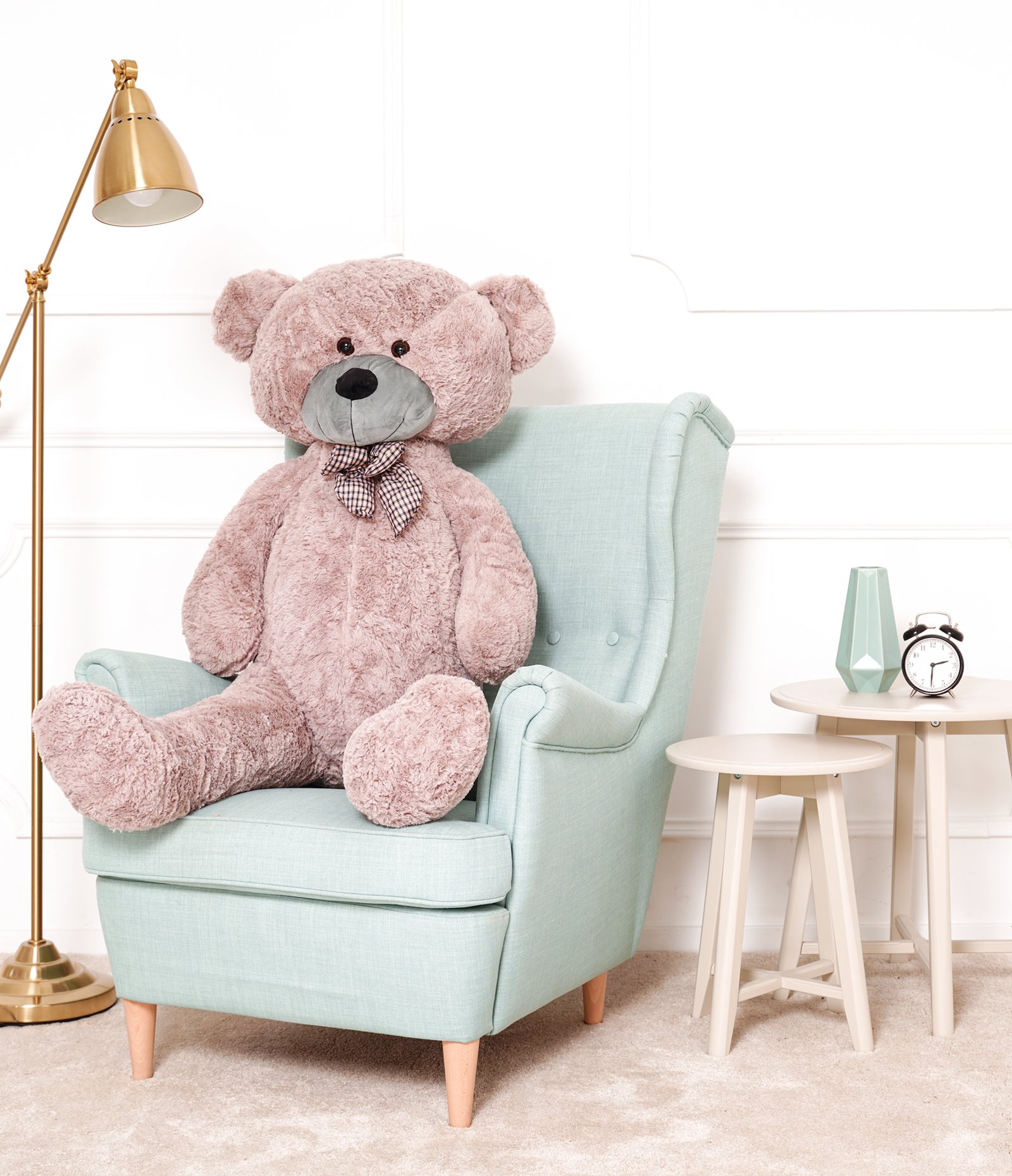 Velký plyšový medvěd Classico 130 cm šedý