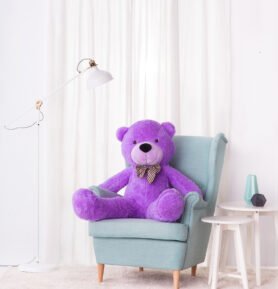 Velký plyšový medvěd Classico 130 cm fialový