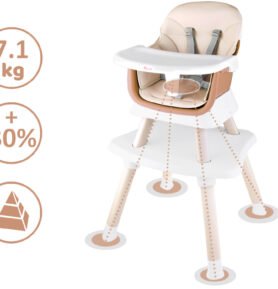 Dětská jídelní židlička 6v1 béžová
