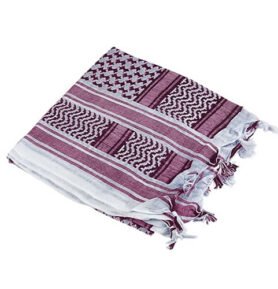 MMB šátek SHEMAGH 115 x 115 cm FIALOVO-BÍLÝ