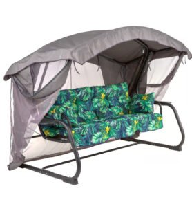 Zahradní houpačka Ravenna Lux Black Edition s moskytiérou G051-02IB PATIO