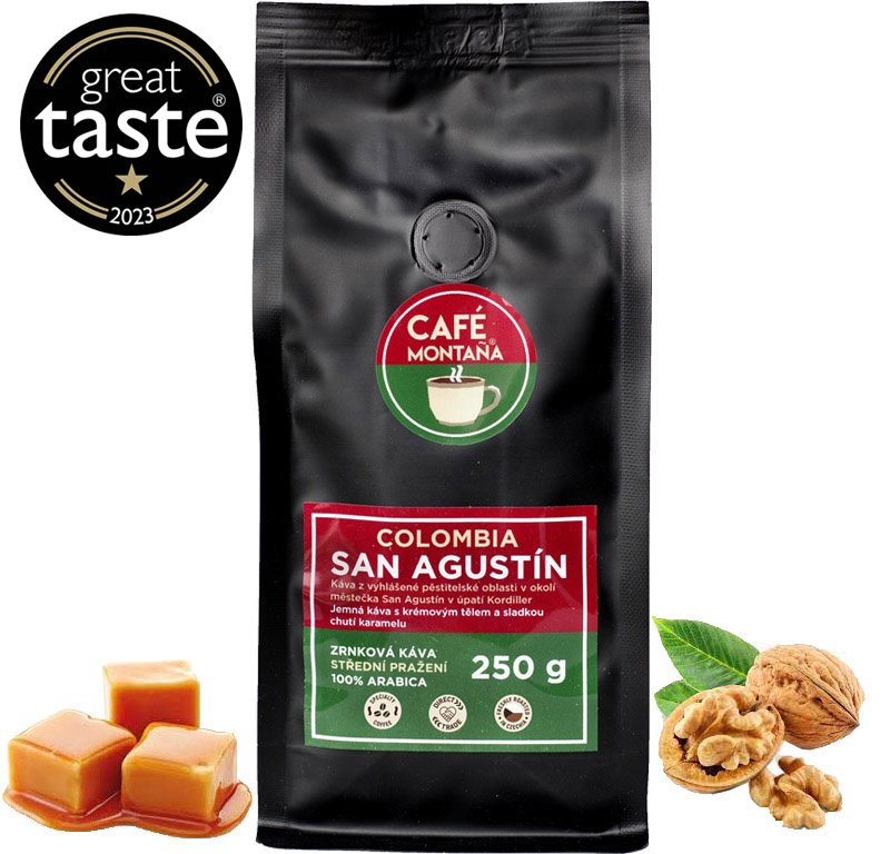 Café Montaña Colombia San Agustín, zrnková káva Velikost balení: 500g