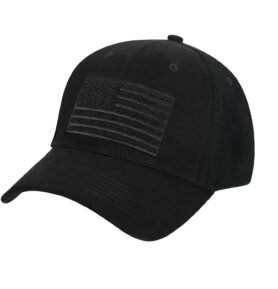 ROTHCO čepice baseball US velcro vlajka ČERNÁ