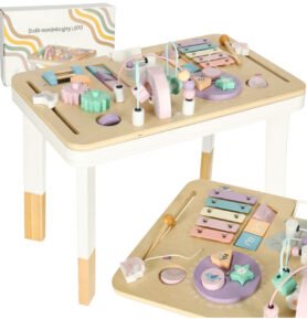 Pastelový Montessori manipulační stolek Lulilo