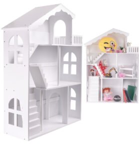 LULILO Regál na hračky domeček knihovna 2v1 CALLA 116 cm XXL