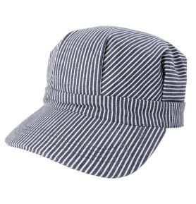 Čepice s kšiltem ENGINEER BÍLÁ S MODRÝMI PRUHY vel. M