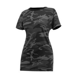 Triko dámské prodloužené BLACK CAMO vel. XS