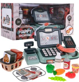 Dětská pokladna s košíkem a příslušenstvím