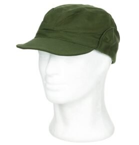 Čepice ŠVÉDSKÁ M 59 s kšiltem a překrytím uší ZELENÁ vel. 52