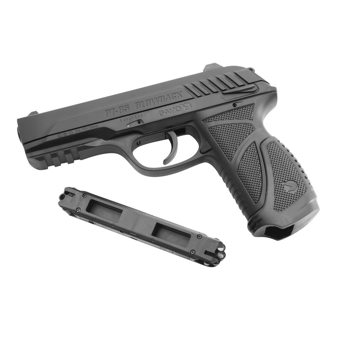 Pistole vzduchová Gamo PT 85 BLOWBACK CO2 ČERNÁ - 4,5mm