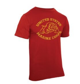 Triko VINTAGE U.S. MARINE BULLDOG ČERVENÉ vel. M