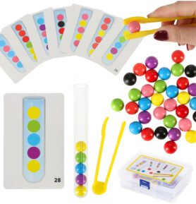 Vzdělávací puzzle barevné montessori kuličky