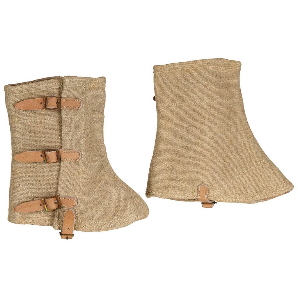 Spinky/návleky ITALSKÉ s koženými řemínky plátěné PÍSKOVÉ vel. 2