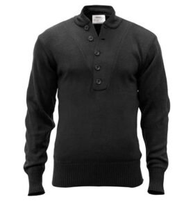 Svetr 5 knoflíků AKRYL ČERNÝ vel. XL