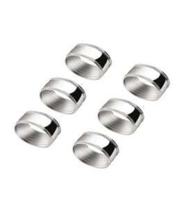 Zilverstad Kroužky na ubrousky Oval, sada 6ks